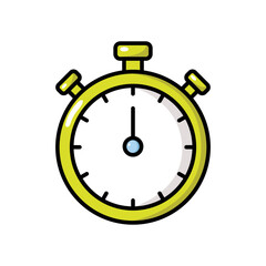 stopwatch icon vector design template in white background