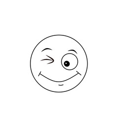 
Gambar datar wajah lucu Trendy 