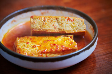 Korean food, spicy tofu stew