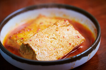 Korean food, spicy tofu stew