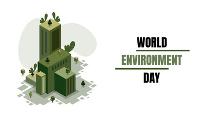 World environment day with isometric style vector