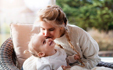 People lifestyle concept. Love people concept. Mother day. Happy family kid . Happy family. Motherhood concept. Parent concept. Newborn baby care.