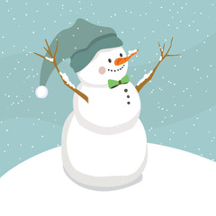 happy snowman clipart. Editable vector
