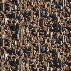 seamless texture of a city full of skyscrapers