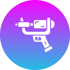 Water Gun Gradient Circle Glyph Inverted Icon