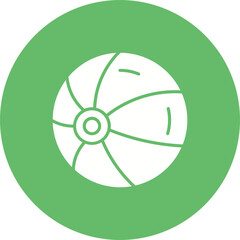 Ball Multicolor Circle Glyph Inverted Icon