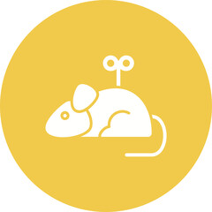 Mouse Multicolor Circle Glyph Inverted Icon