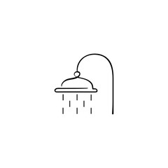 Shower Line Style Icon Design