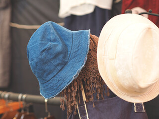 Blue denim bucket hat