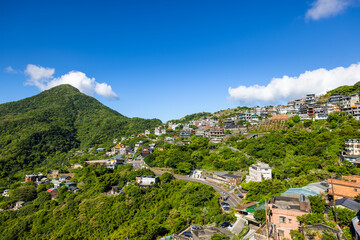Fototapeta na wymiar Taiwan Jiufen village on the mountain