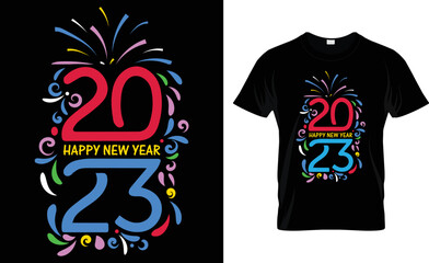 Happy New Year 2023, T-Shirt Design.