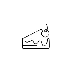 Cake Line Style Icon Design