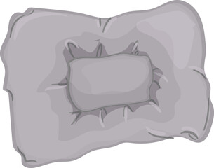 cotton pillow bed color icon vector. cotton pillow bed sign. isolated symbol illustration