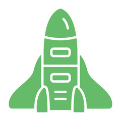 Rocket Multicolor Glyph Icon