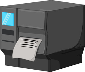 scanner printer paper cartoon. scanner printer paper sign. isolated symbol vector illustration