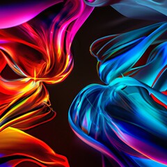 Obraz na płótnie Canvas Colorful abstract background paint splash, vibrant modern fluid art texture, psychedelic swirl. Generative AI