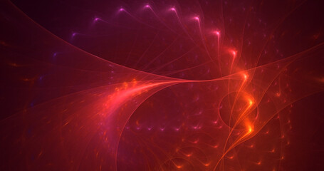 3D rendering abstract colorful fractal light background