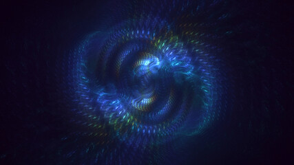 3D rendering abstract colorful fractal light background