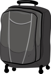 summer luggage bag cartoon. summer luggage bag sign. isolated symbol vector illustration