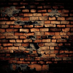 Brick wall background created with AI