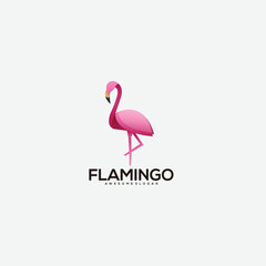 flamingo design logo colorful