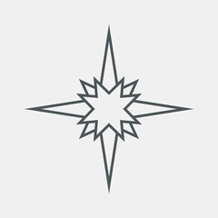 Fototapeta premium Star north quality vector illustration cut