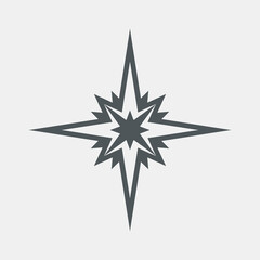 Star north quality vector illustration cut