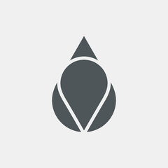 Fototapeta premium Water drop droplet raindrop icon illustration cut