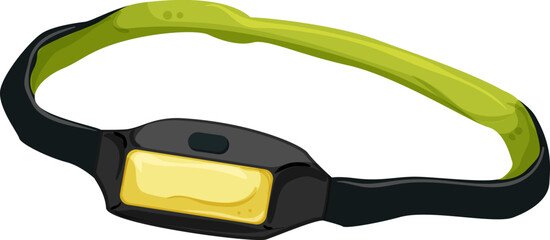 Obraz premium night headlamp flashlight cartoon. night headlamp flashlight sign. isolated symbol vector illustration