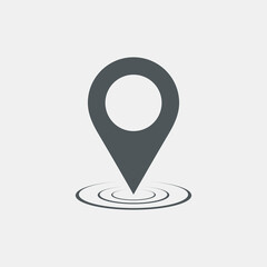 Map pin pointer Route Gps location icon Vector illustration cut