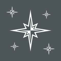 Star north quality vector illustration cut
