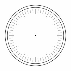 Clock face is blank for hour and time, watch vector