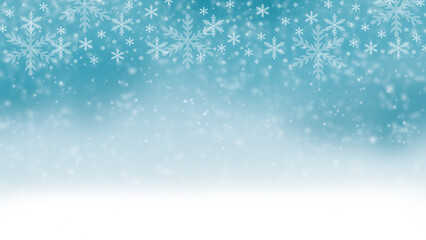Winter snow background with snowflakes.