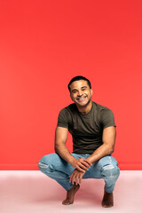 Happy Dancer in Studio Portrait