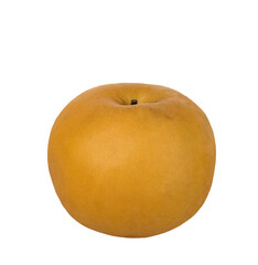 Fresh Asian pear or Nashi pear isolated on white background. Fresh pyrus nivalis are super delicious. Fresh Snow pear fruit 