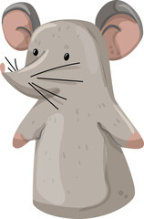 mouse hand puppet cartoon. mouse hand puppet sign. isolated symbol vector illustration