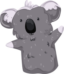 panda hand puppet cartoon. panda hand puppet sign. isolated symbol vector illustration