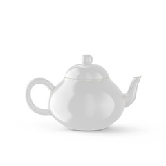 teapot isolated on white background 3D rendering