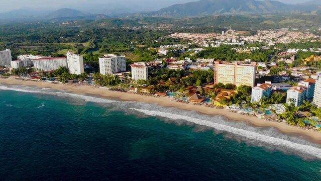 Seashore in Ixtapa with a drone