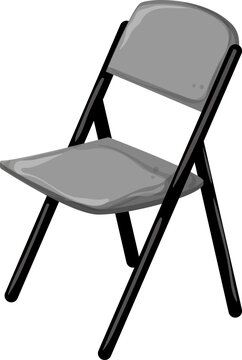 beach folding chair cartoon. beach folding chair sign. isolated symbol vector illustration
