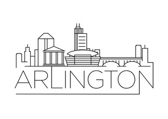 Obraz premium Arlington City Minimal Skyline Design