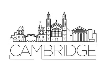 Cambridge City Minimal Skyline Design