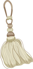 silk tassel rope cartoon. silk tassel rope sign. isolated symbol vector illustration