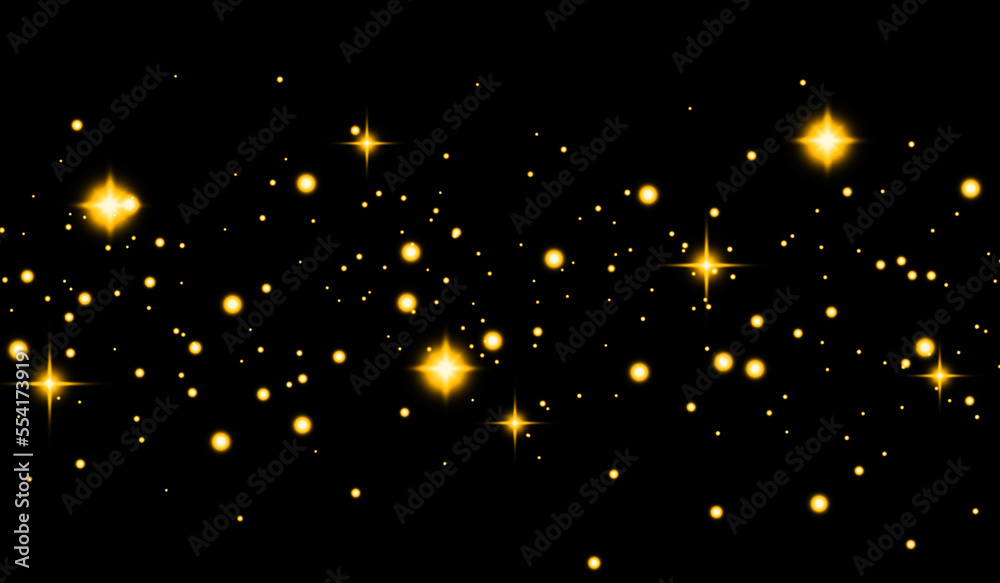 Poster abstract twinkle star in dark space for background design
