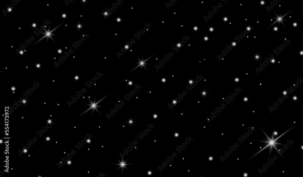 Poster night sky with twinkle star pattern for background and overlay