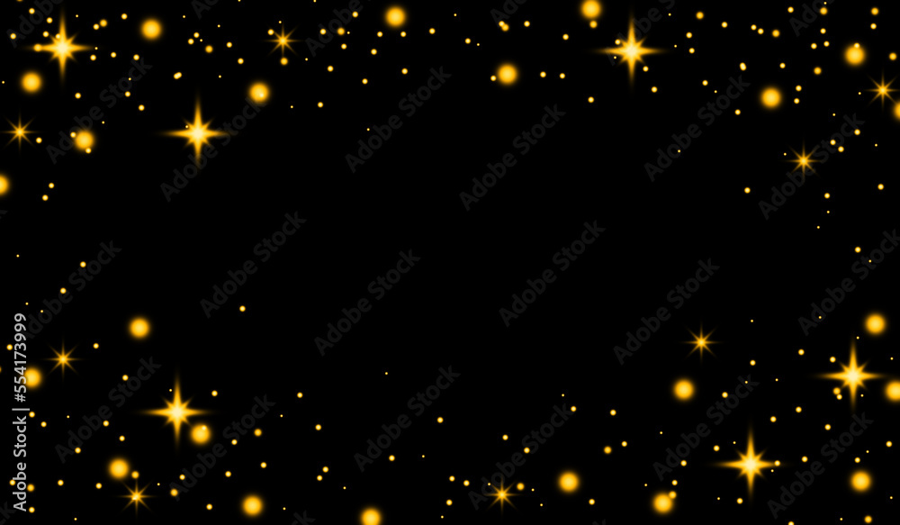 Poster twinkling star frame for copy space and background