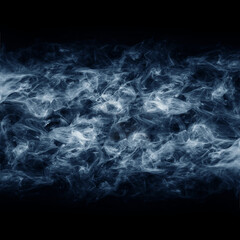 Abstract smoke texture over black. Fog in the darkness.