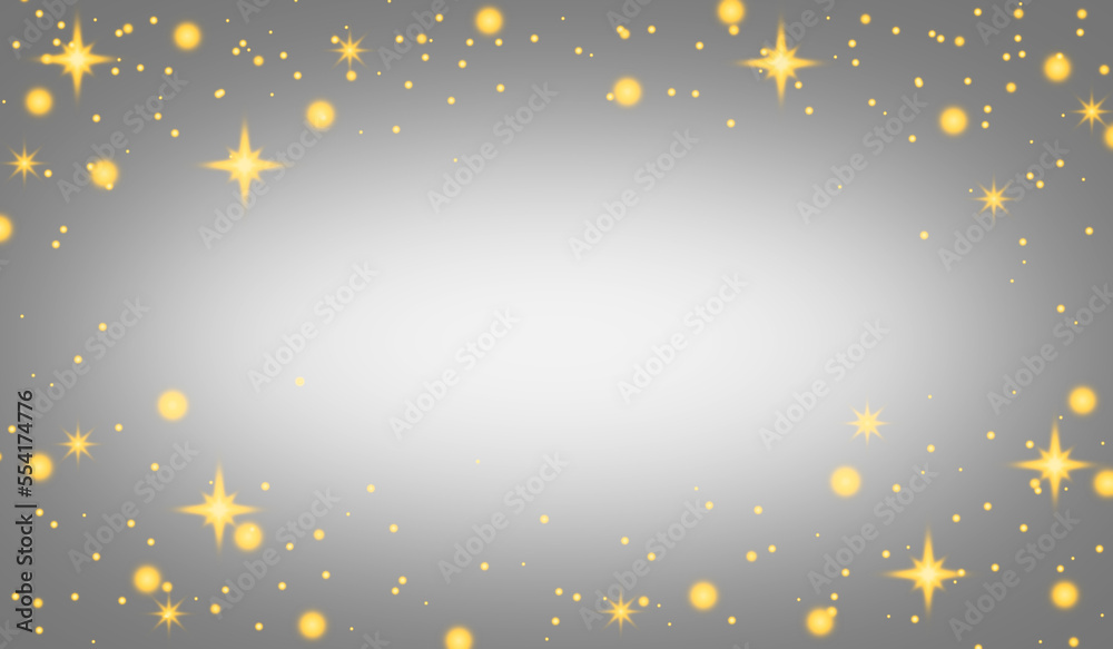 Poster twinkle golden star pattern for photo effect and overlay. abstract blurry star light texture for bac