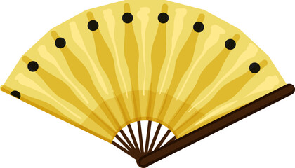 chinese hand fan folding cartoon. chinese hand fan folding sign. isolated symbol vector illustration