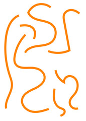 Obraz premium Squiggly Lines Abstracts Background 